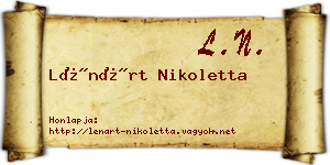 Lénárt Nikoletta névjegykártya